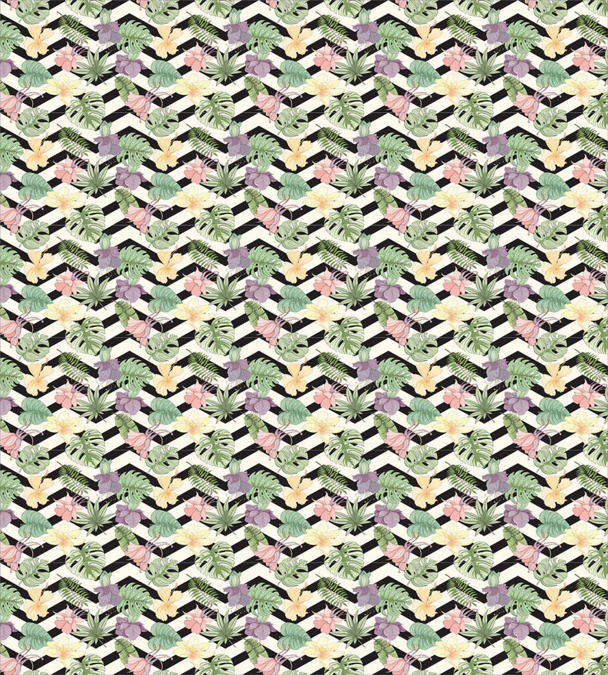 Tropical Botanic on Chevron — Pattern
