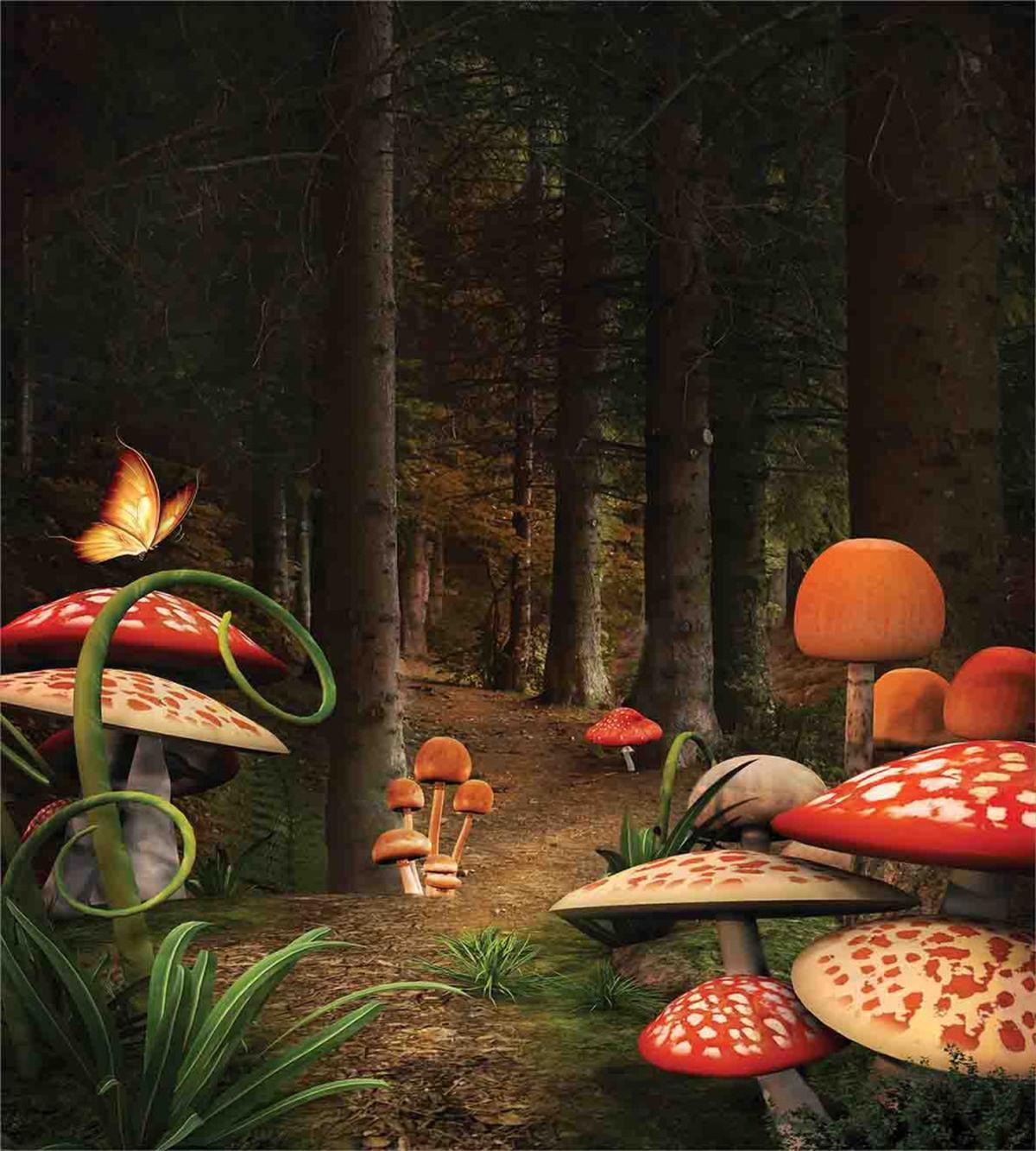 Mushrooms Dark Forest — Pattern