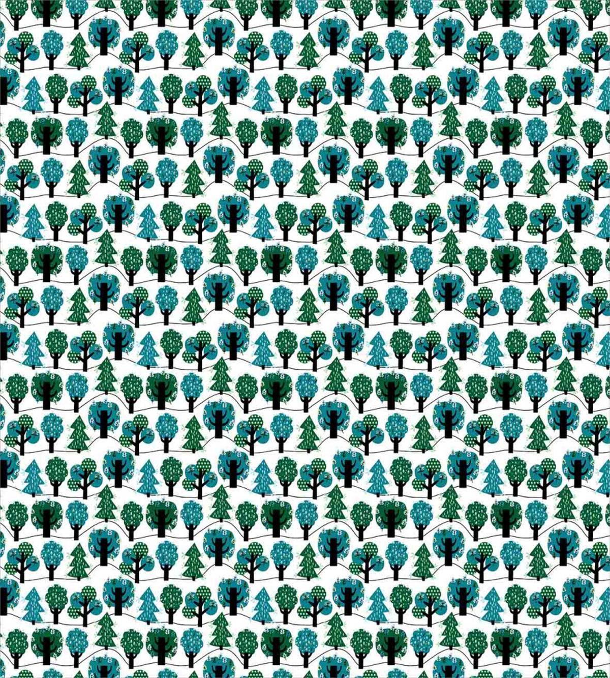 Pine Oak Trees in Winter — Pattern