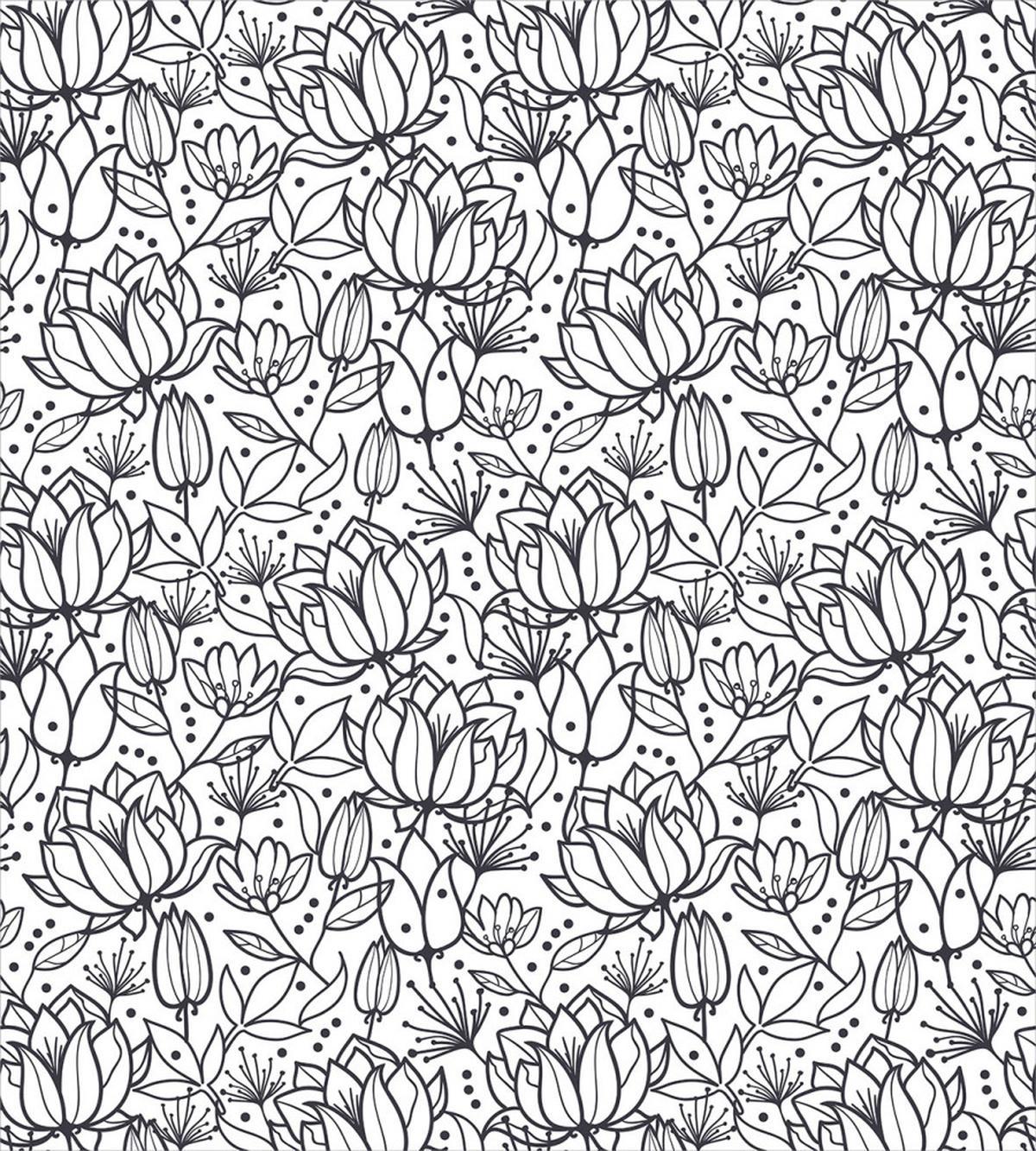 Orchid Flowers Leaf — Pattern