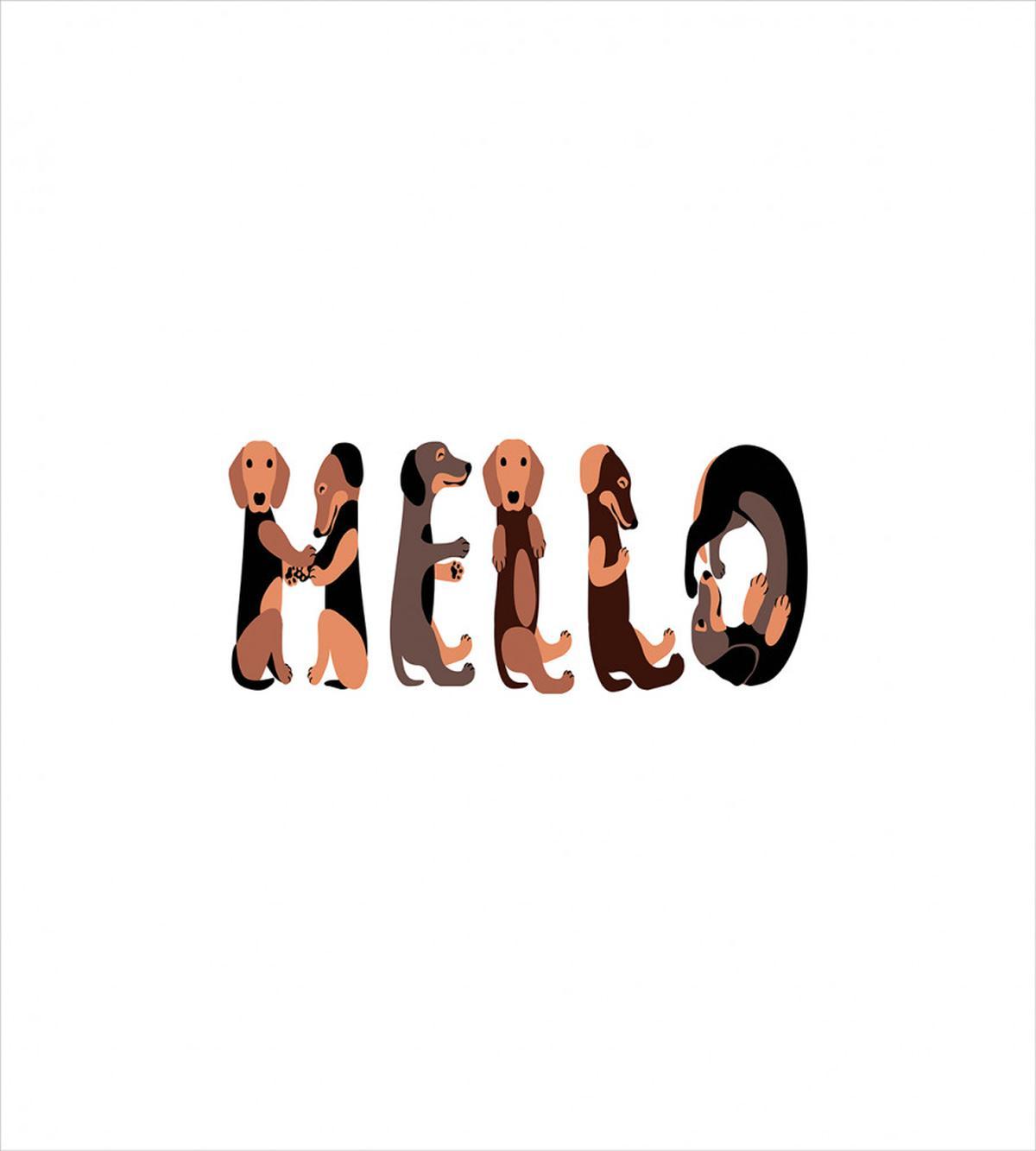 Puppies Saying Hello — Pattern