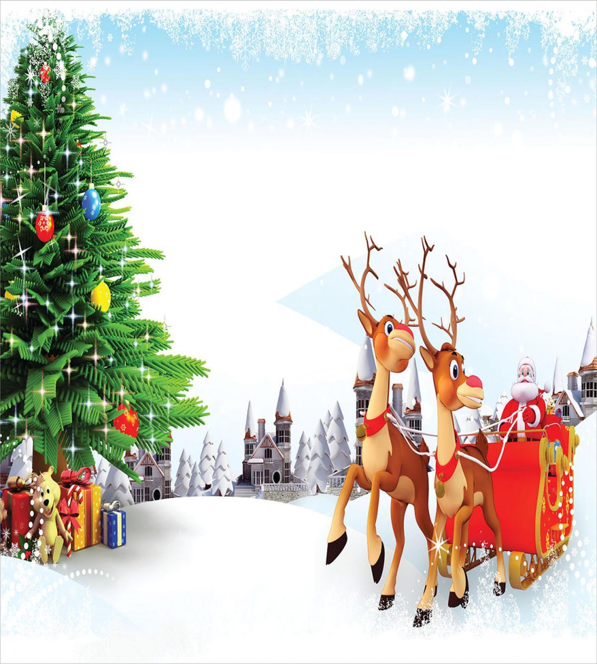 Snowy Village Sleigh Tree — Pattern