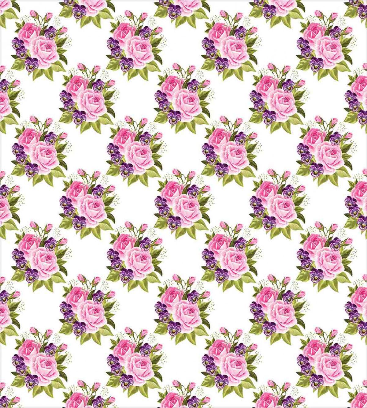 Buds Violet Pansies — Pattern