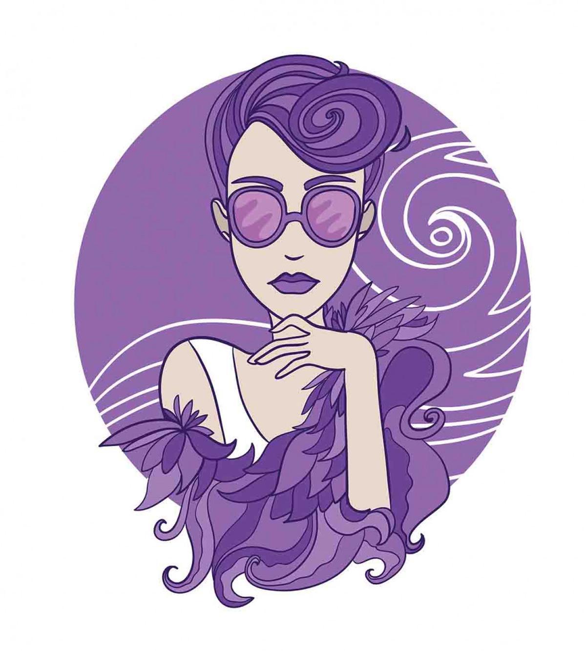 Glam Lady Grunge Hair — Pattern