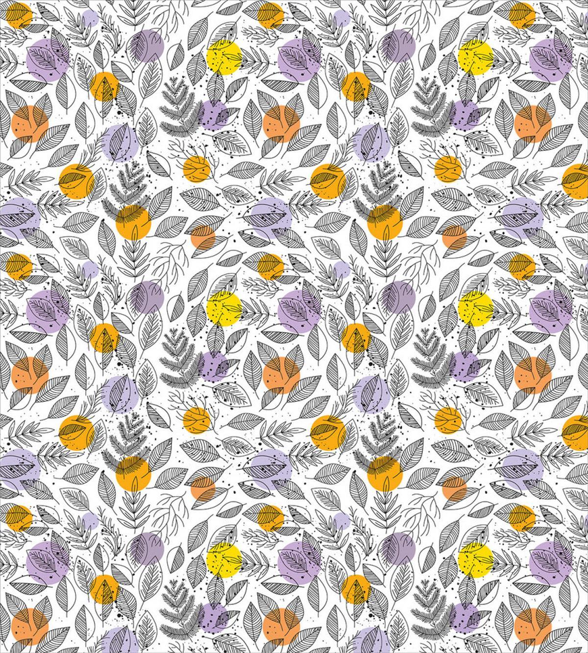 Round Blots and Leaves — Pattern
