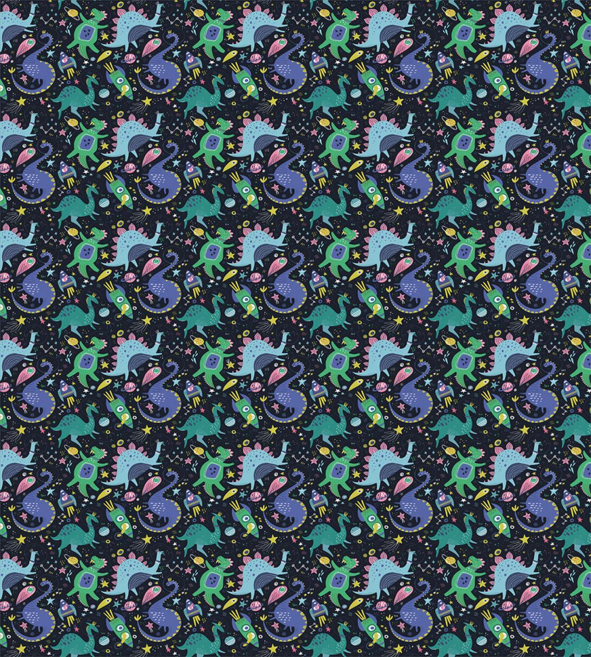 Space Themed Dinos Planets — Pattern