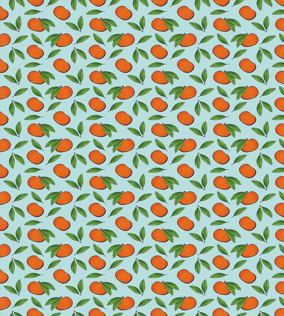 Mandarin Fruit and Leaves — Pattern