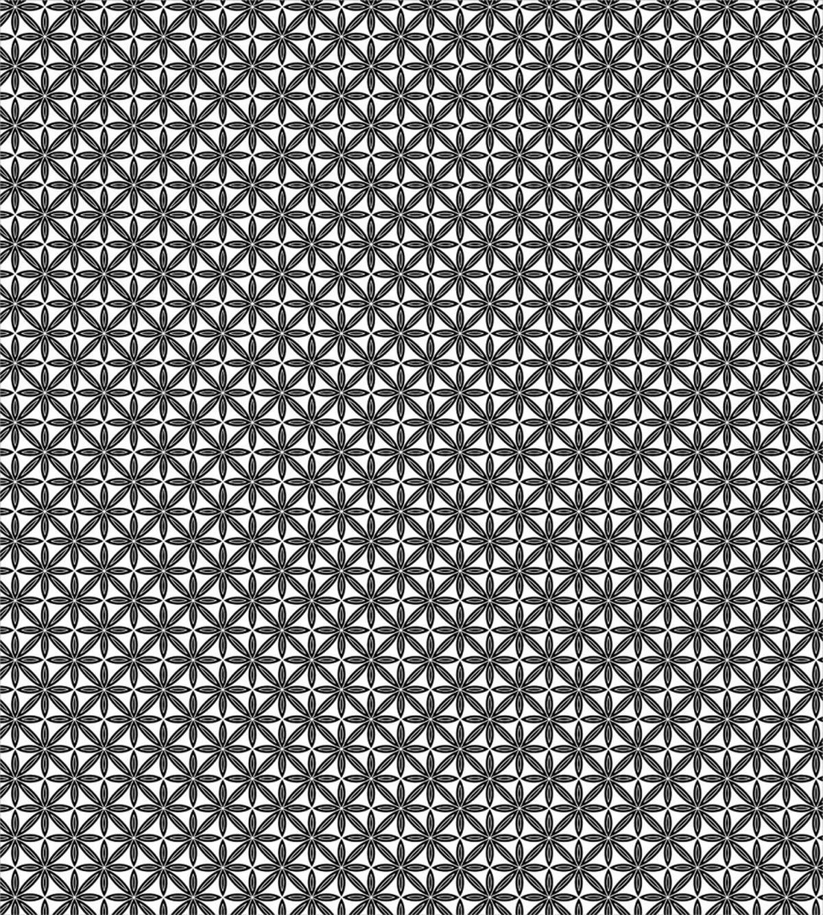 Continuous Flower Motifs — Pattern