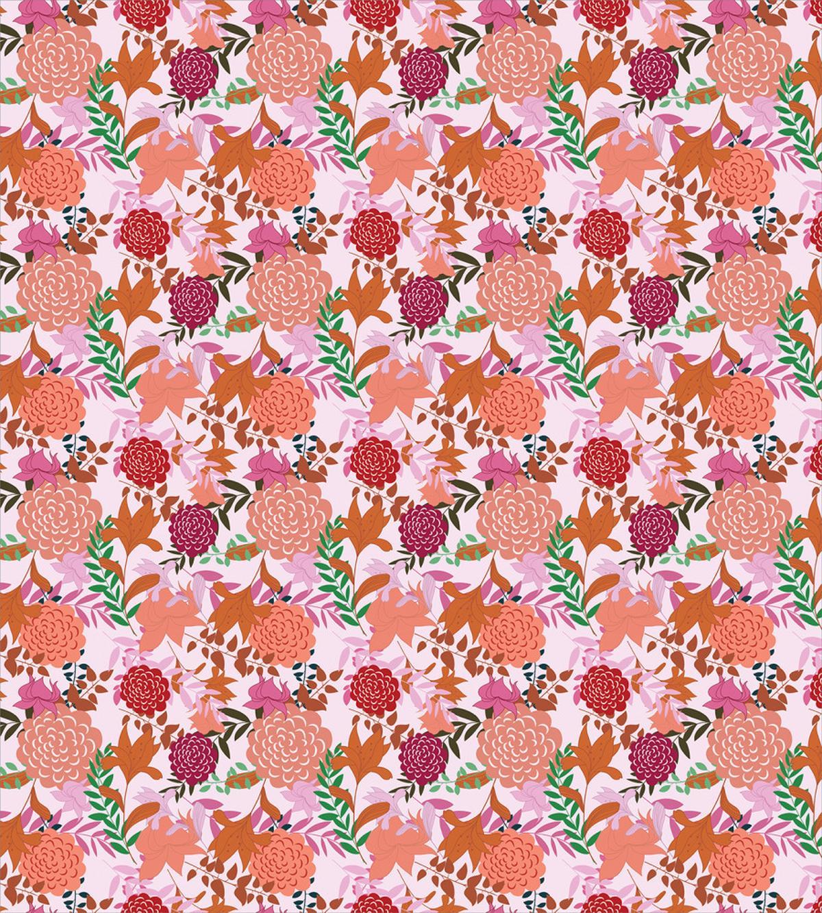 Vector Floral Buds Leaves — Pattern