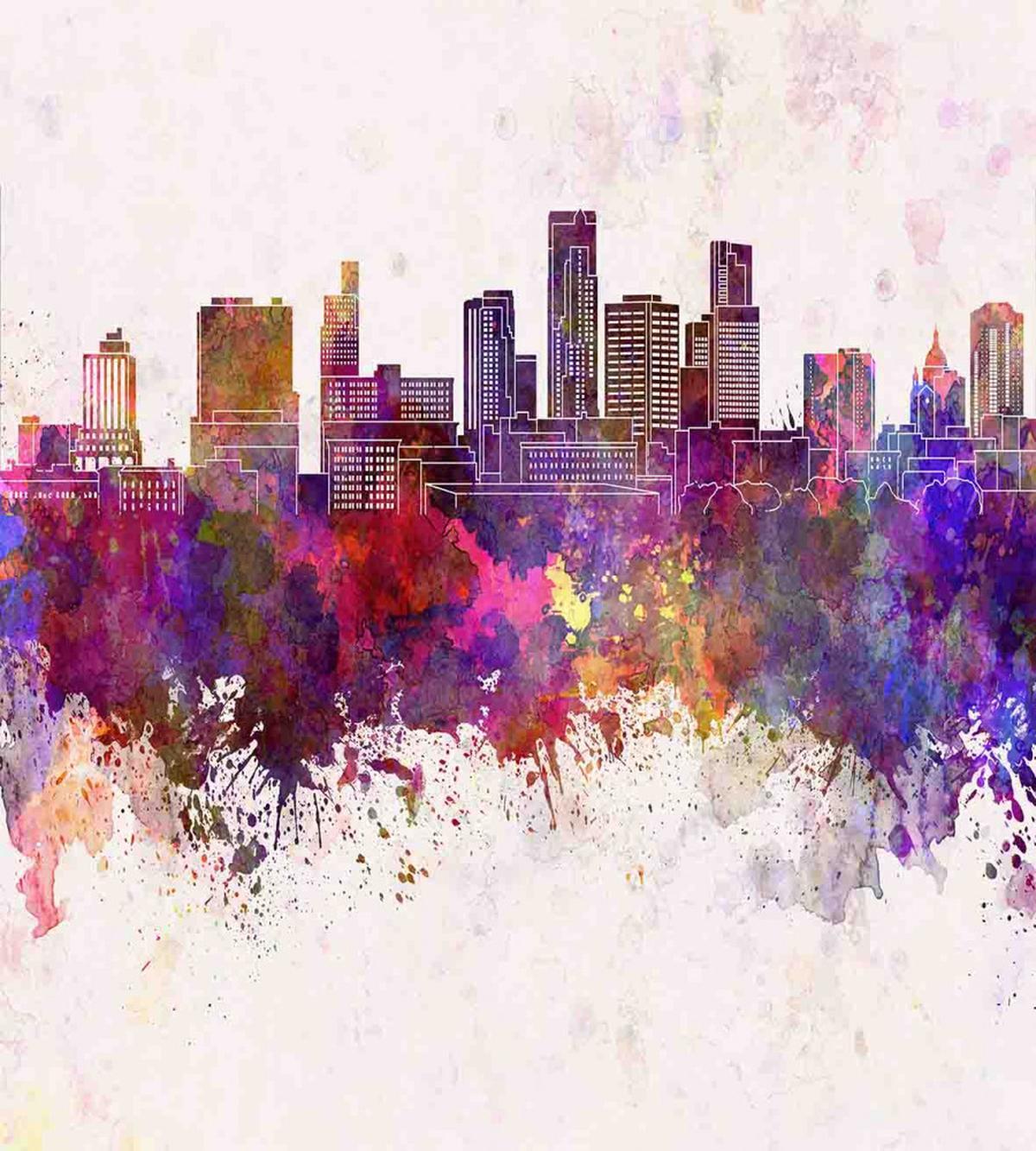 Grunge Splashes Cityview — Pattern