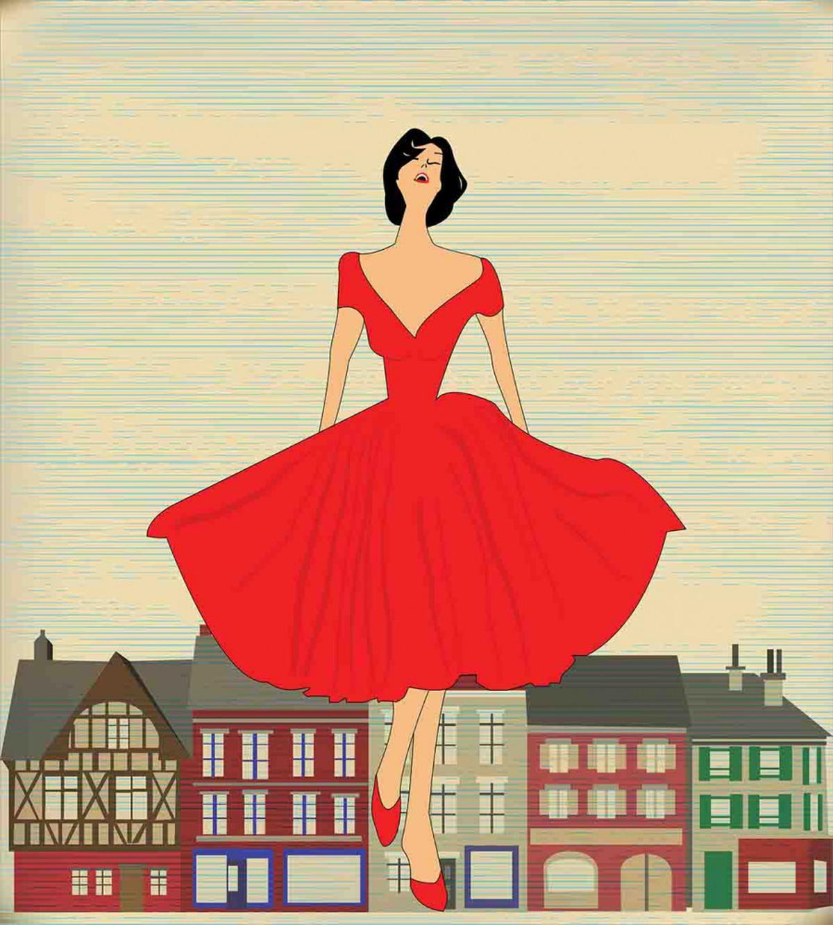 Lady in Red Dress — Pattern