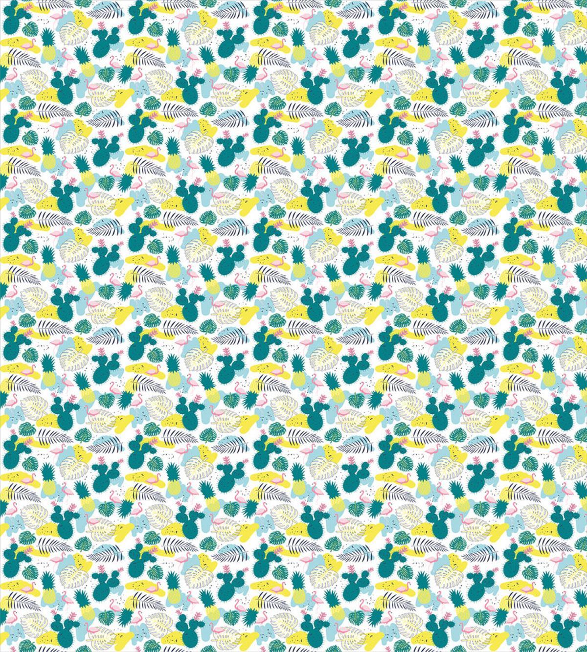 Pineapple Cactus Flamingo — Pattern