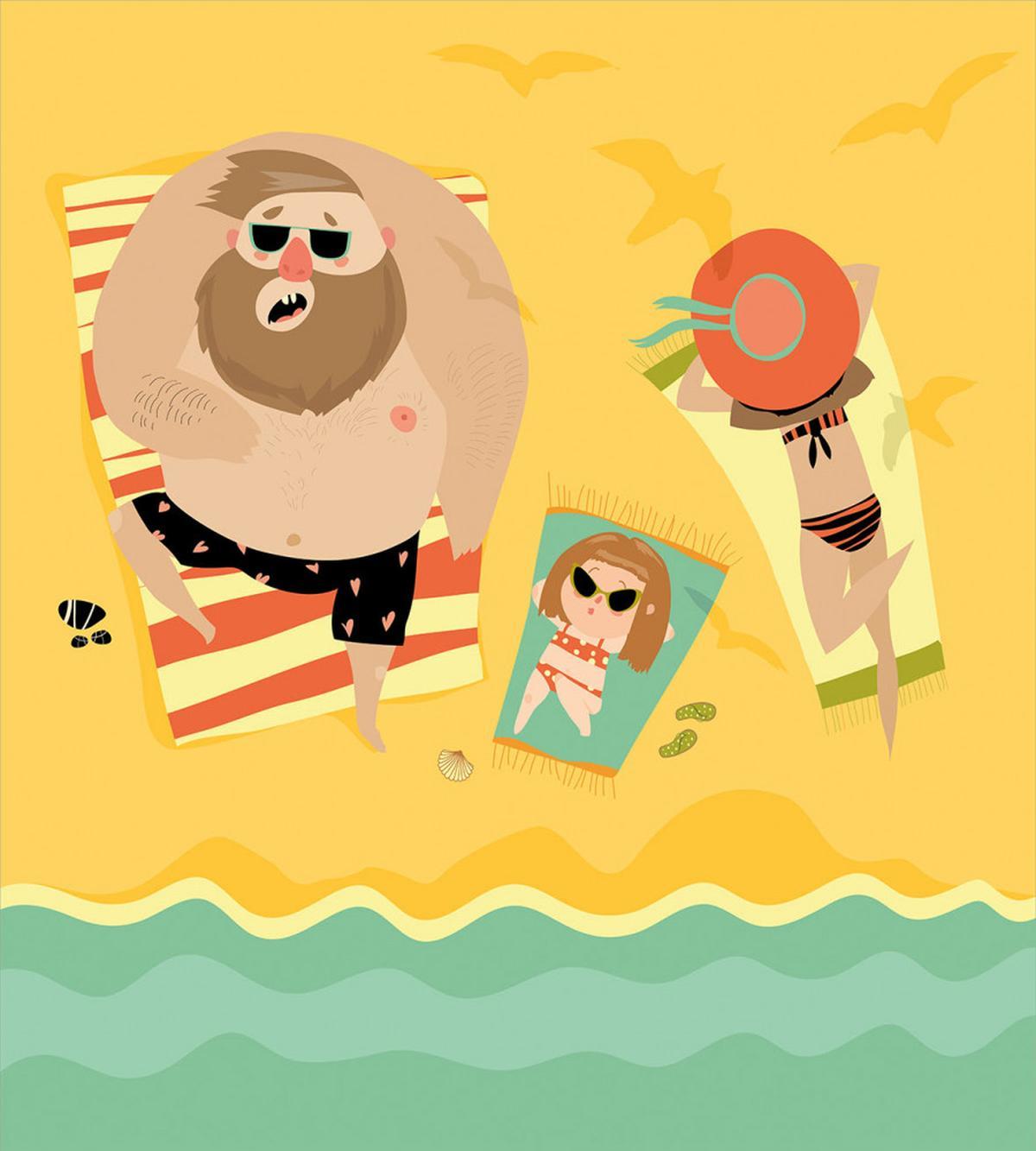 Happy Family Seaside — Pattern