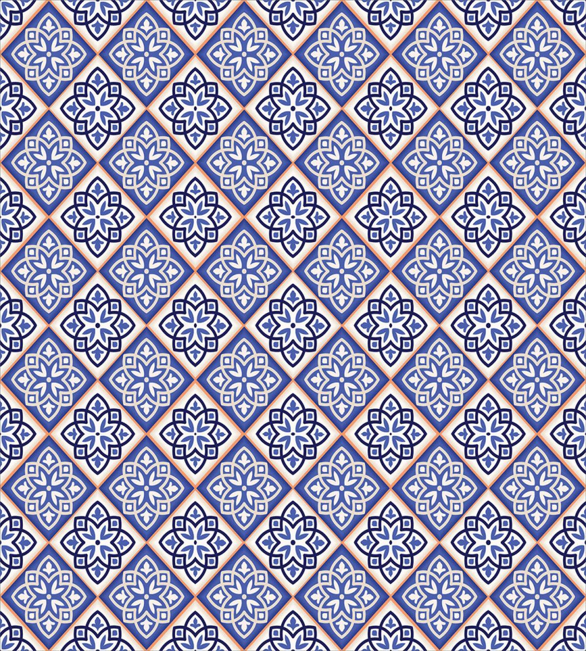 Vintage Floral Rhombuses — Pattern