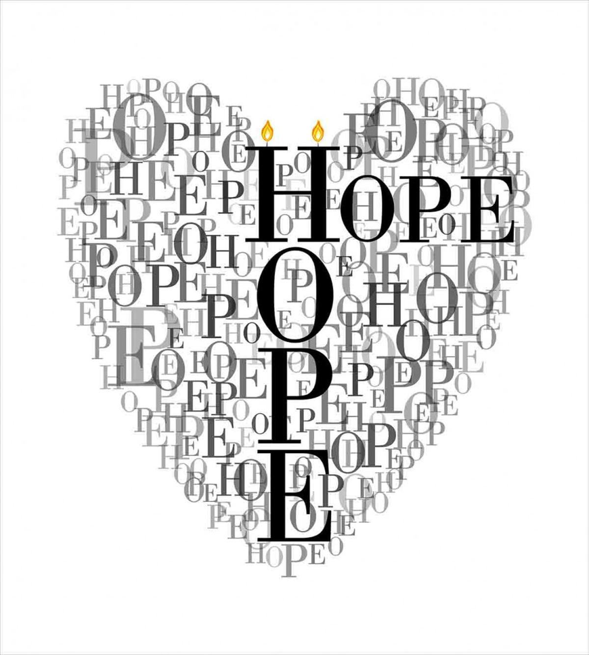 Heart Shaped Hope Word — Pattern