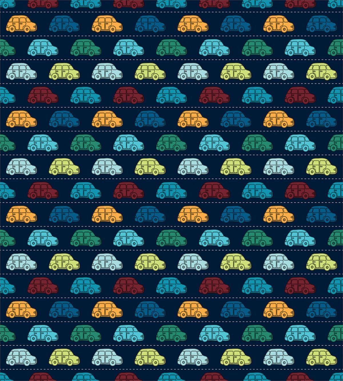 Mini Retro Vehicle on Road — Pattern