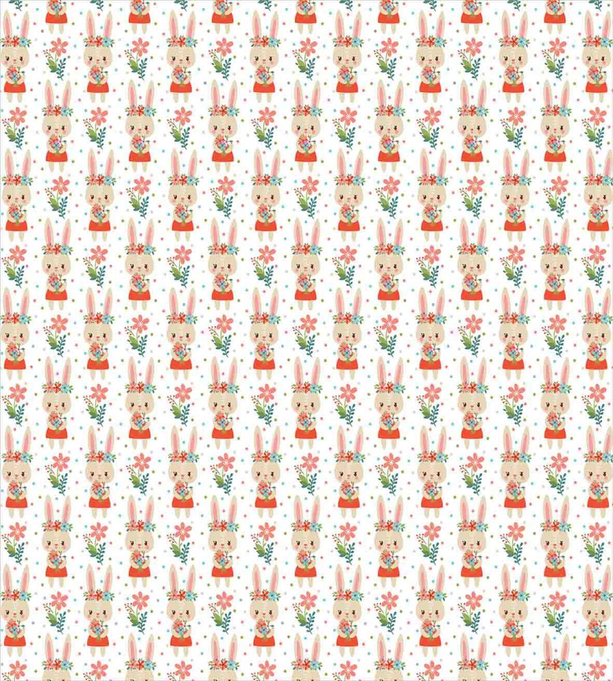 Baby Bunny Holding a Bouquet — Pattern