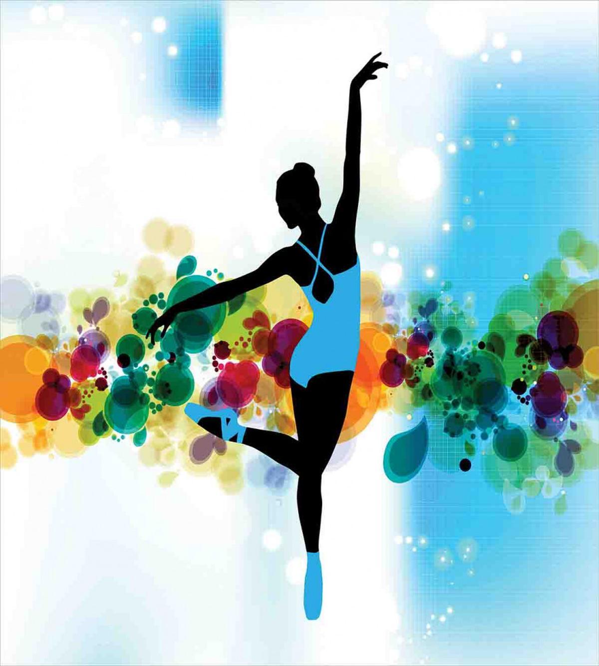Dancer on Abstract Backdrop — Pattern