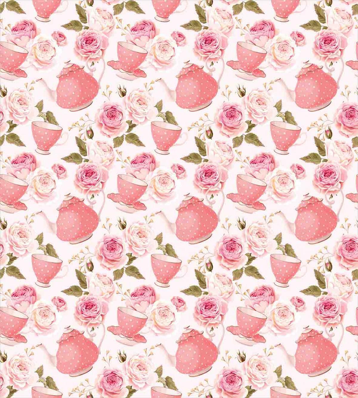 Vintage Tea Cups Roses — Pattern