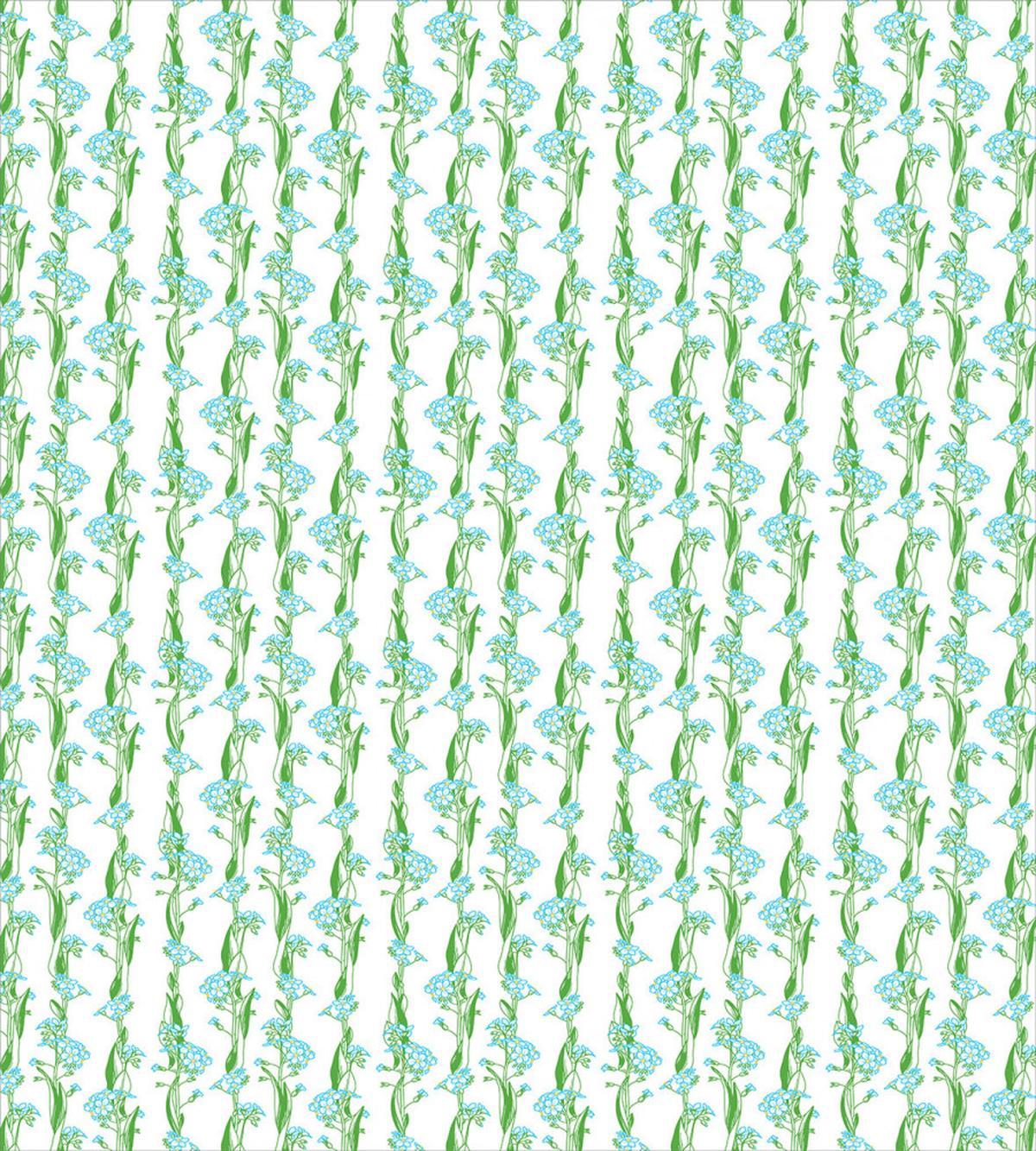 Vertical Leafy Flower Strips — Pattern