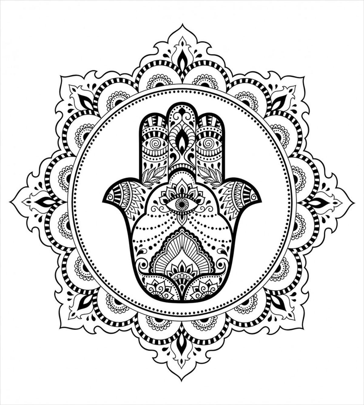 Mehndi Mandala Oriental — Pattern