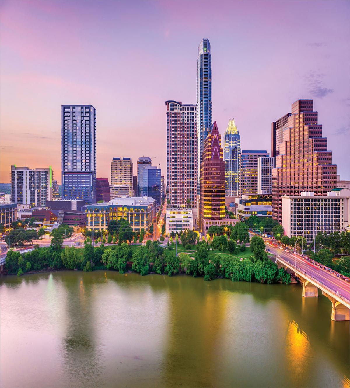 Urban Scene Image and River — Pattern