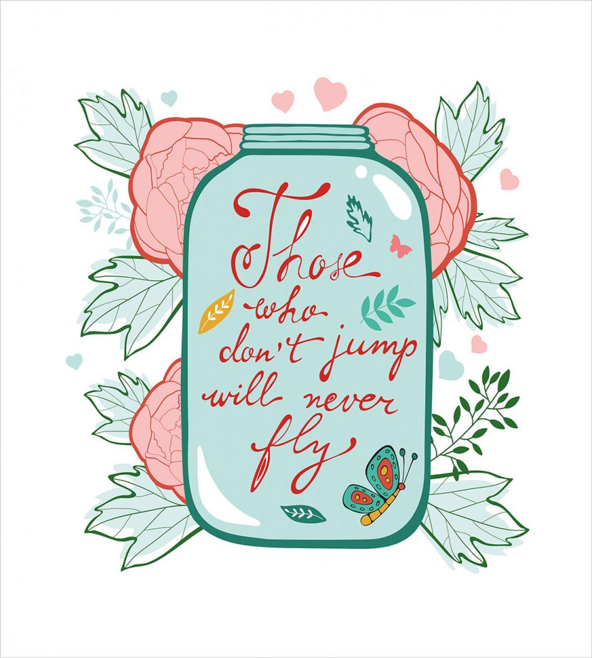 Inspirational Saying on Jar — Pattern