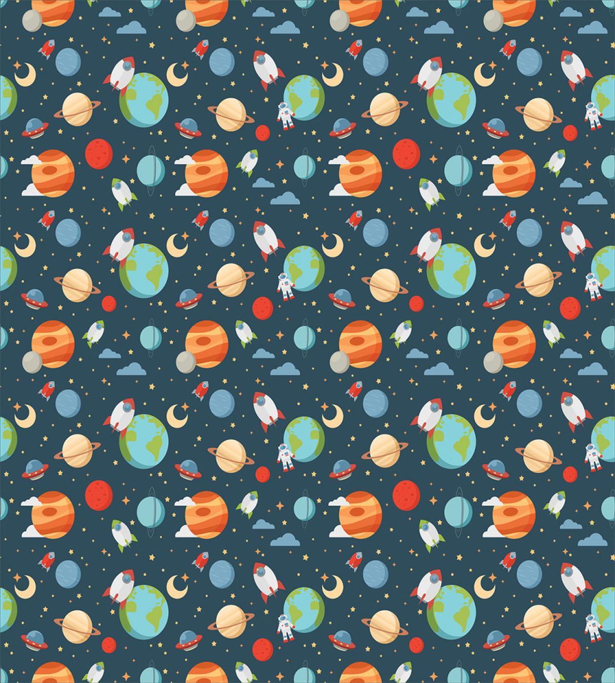 Cartoon Planets in Space — Pattern