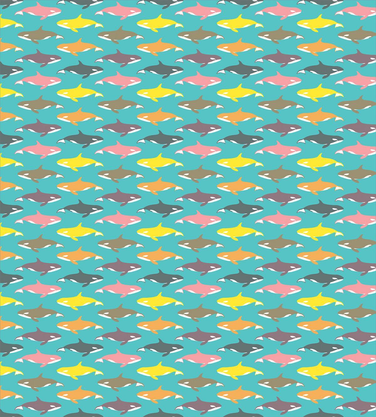 Colorful Orca Silhouettes — Pattern