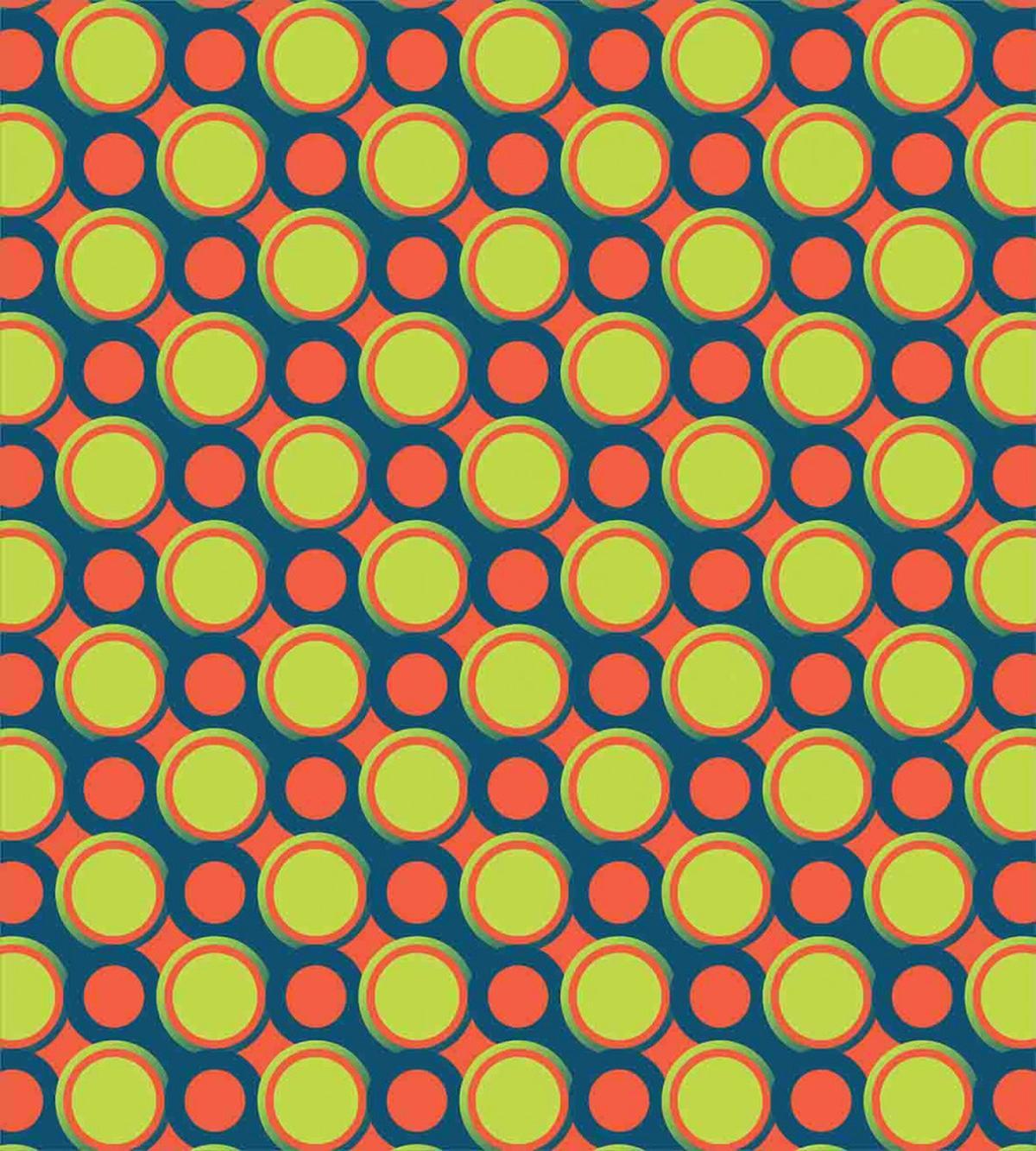 Orange and Green Circles — Pattern