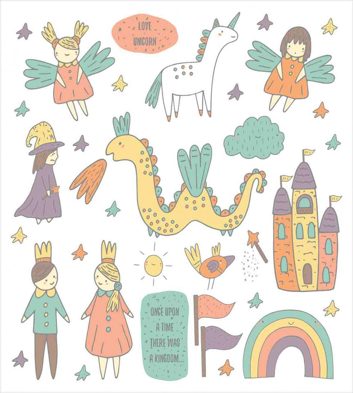 Doodle Dragon and King — Pattern