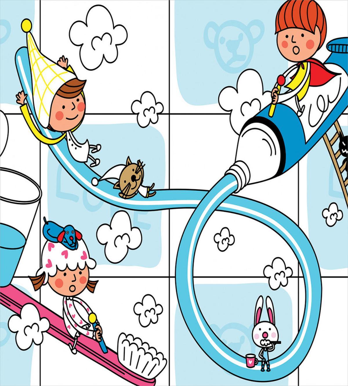 Cartoon Animals with Children — Pattern