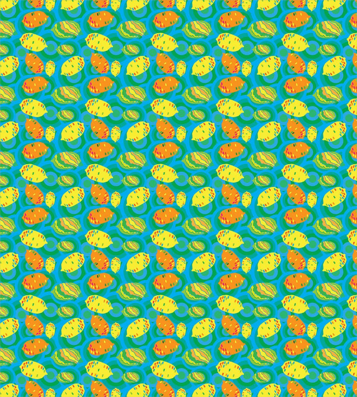 Funky Color Citrus Cartoon — Pattern