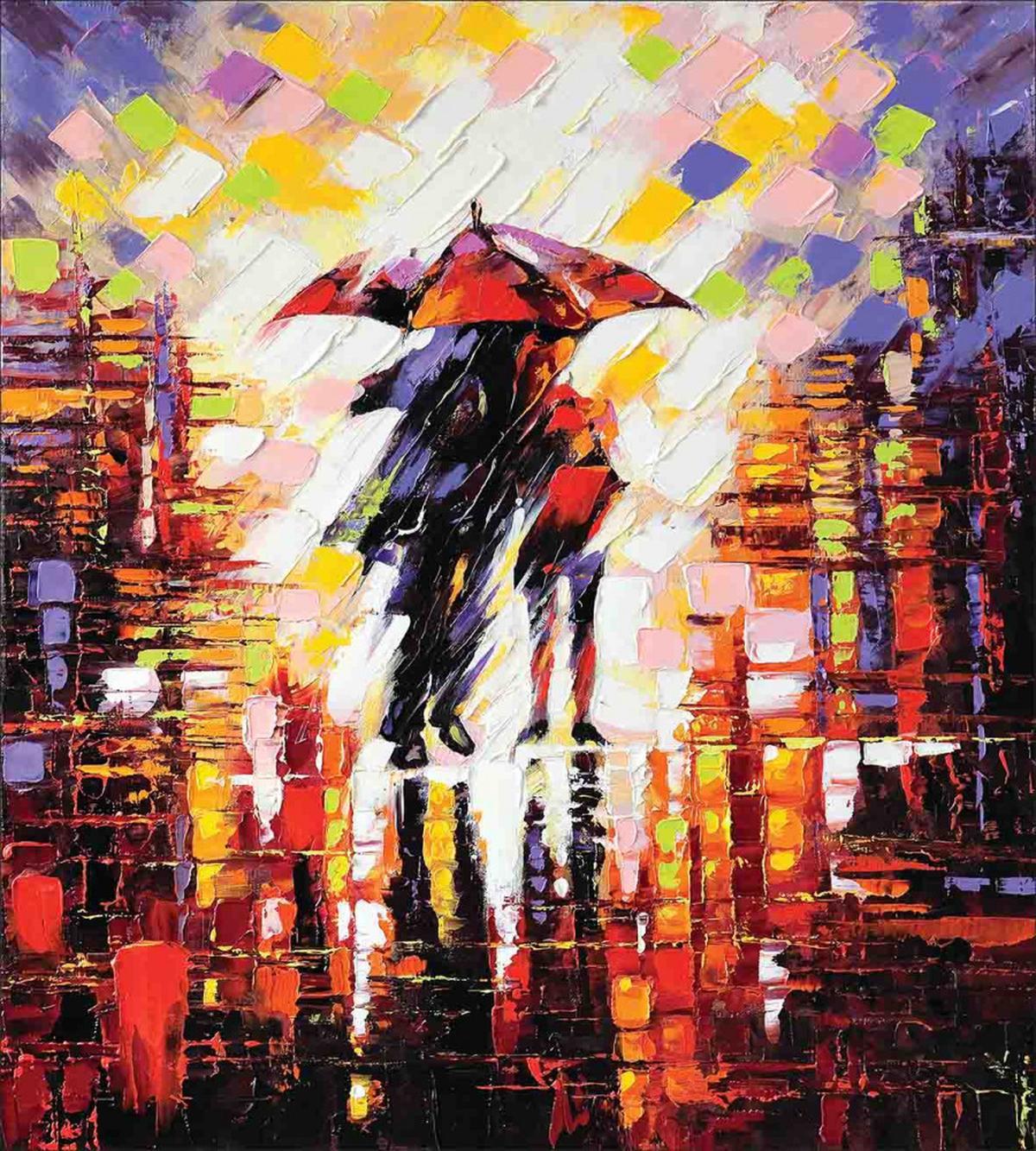 Romantic Painting Couple — Pattern