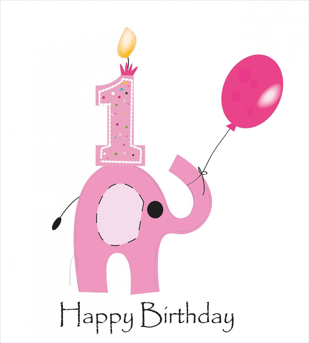 Girls Party Elephant — Pattern