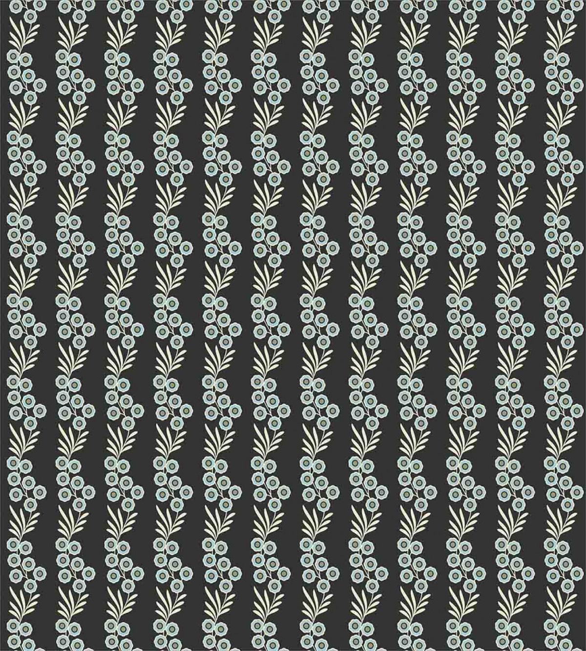 Flowers and Green Leaves — Pattern