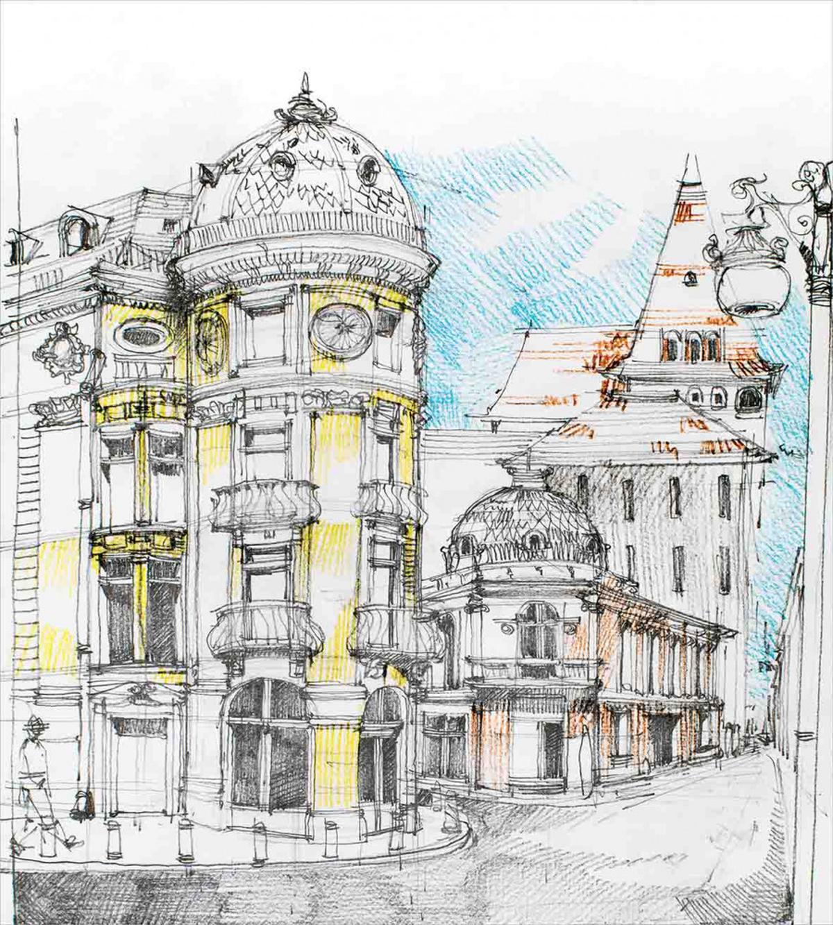 European City Sketch — Pattern
