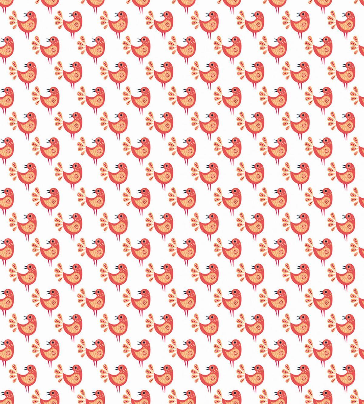 Folk Ornamental Winged Animal — Pattern