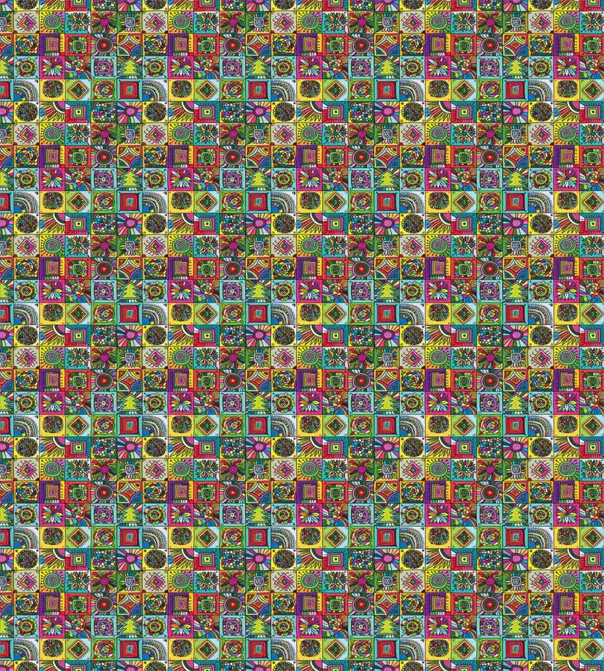 Grid Geometric Squares — Pattern