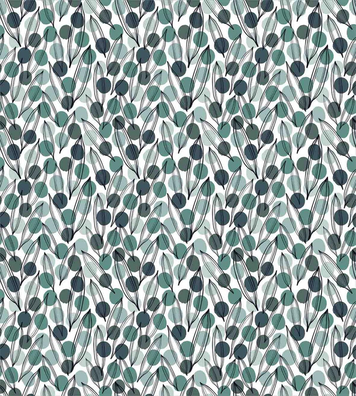 Ink Paint Leaves Dots — Pattern
