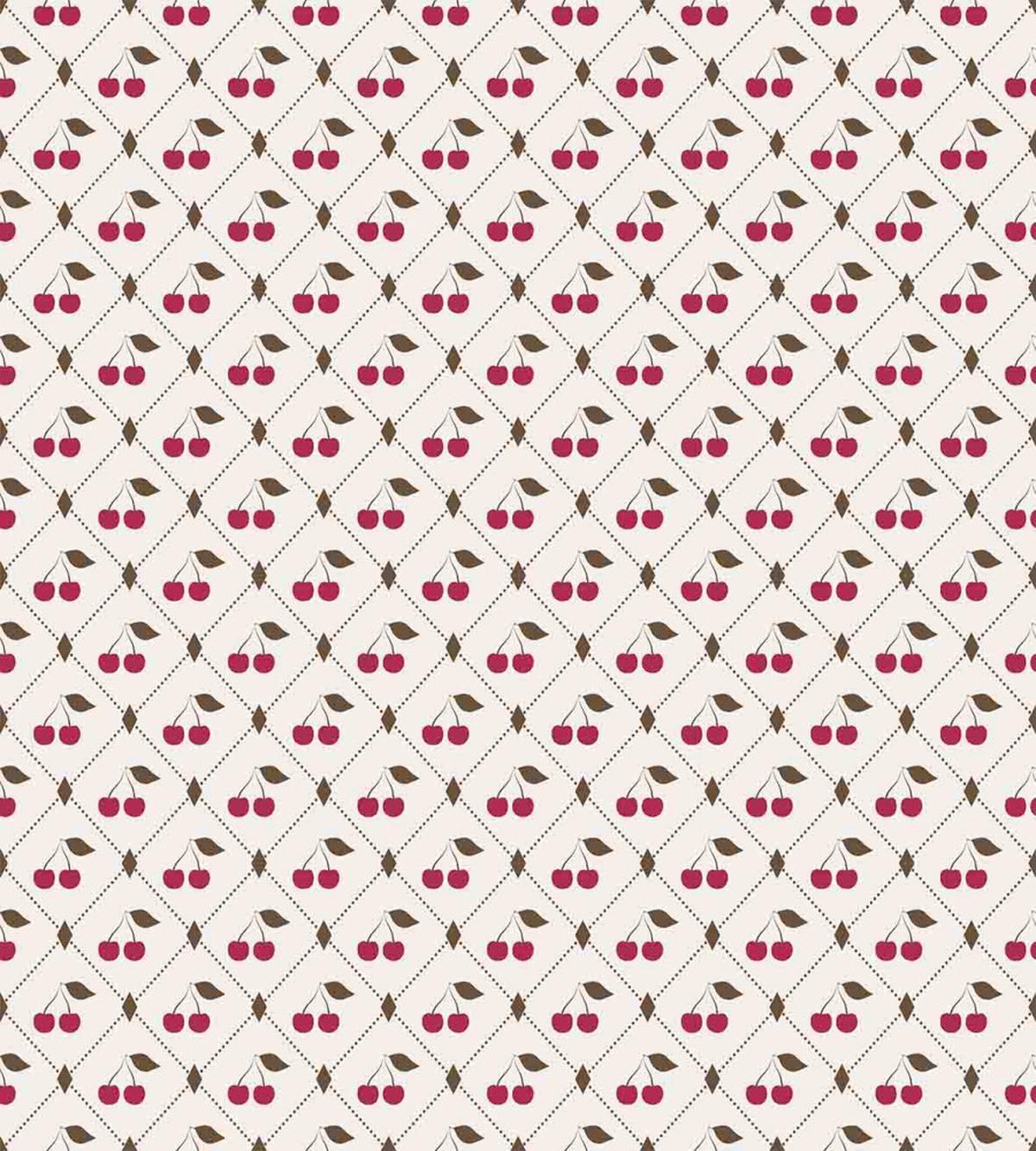 Diamond Lines with Cherry — Pattern