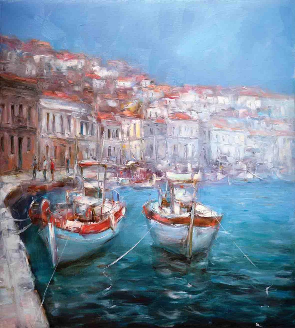 Fishing Boats on Shore — Pattern
