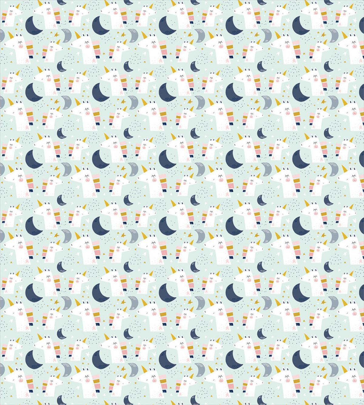 Unicorns Moon Stars Spots — Pattern