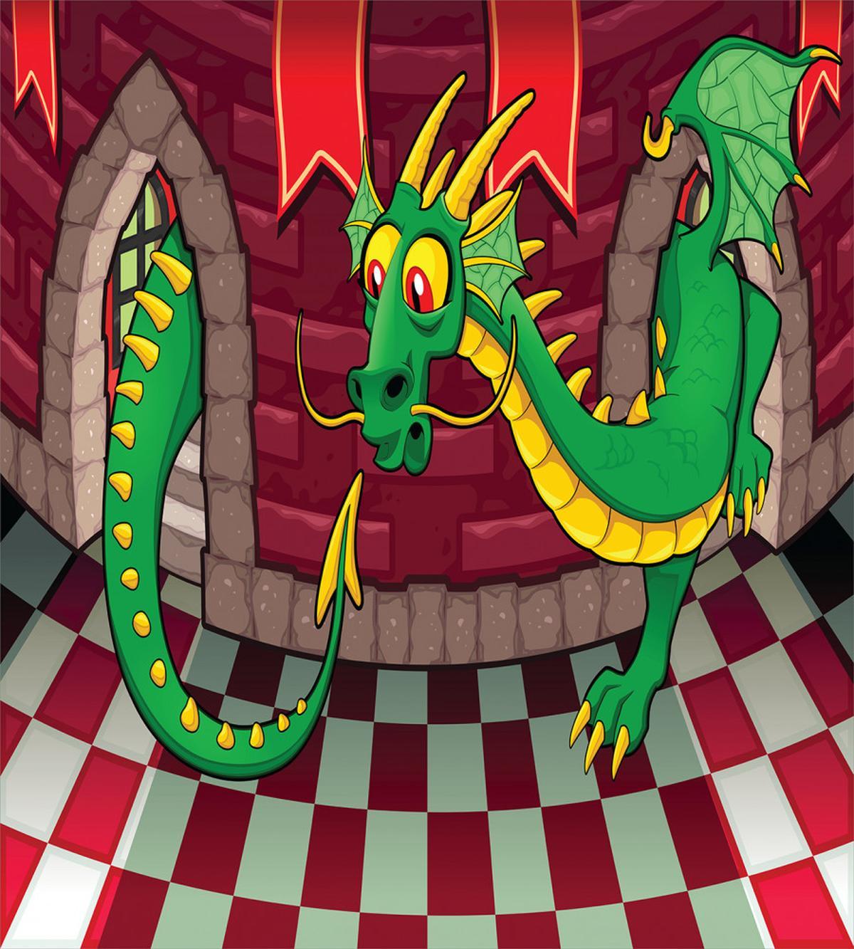 Castle with Dragon — Pattern
