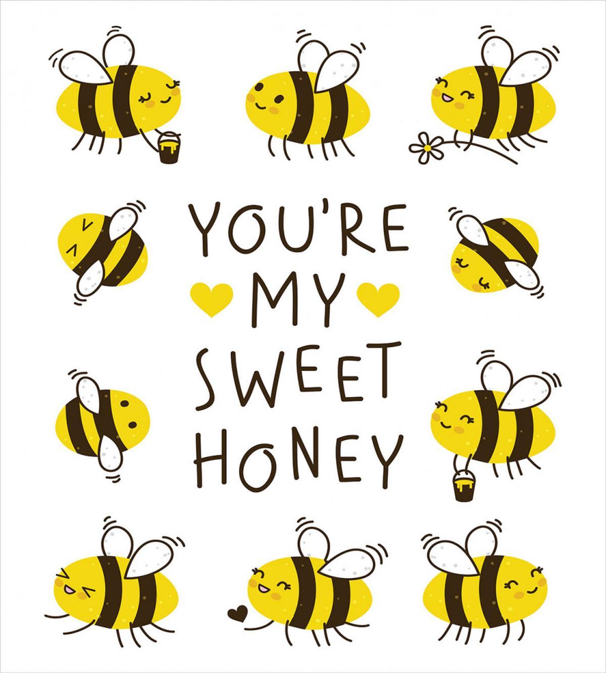 Love Text and Happy Bees — Pattern
