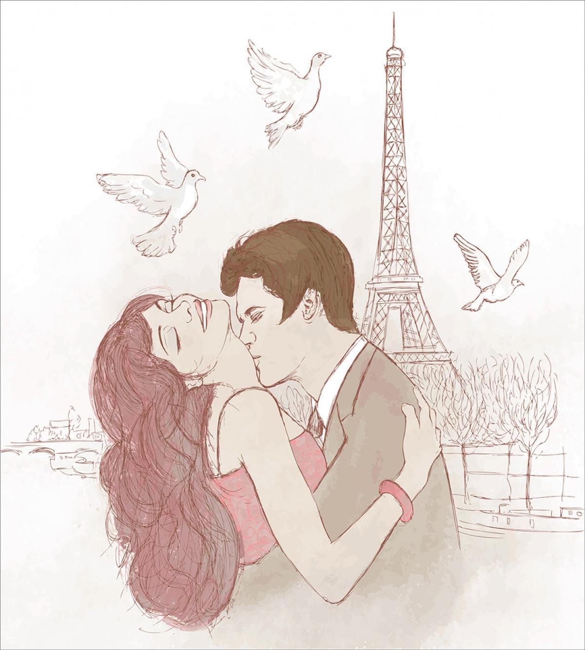 Romantic Man and Woman — Pattern