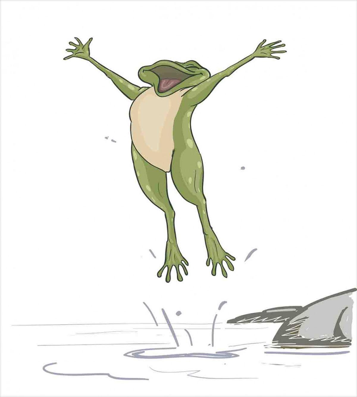 Happy Jumping Toad Humor — Pattern