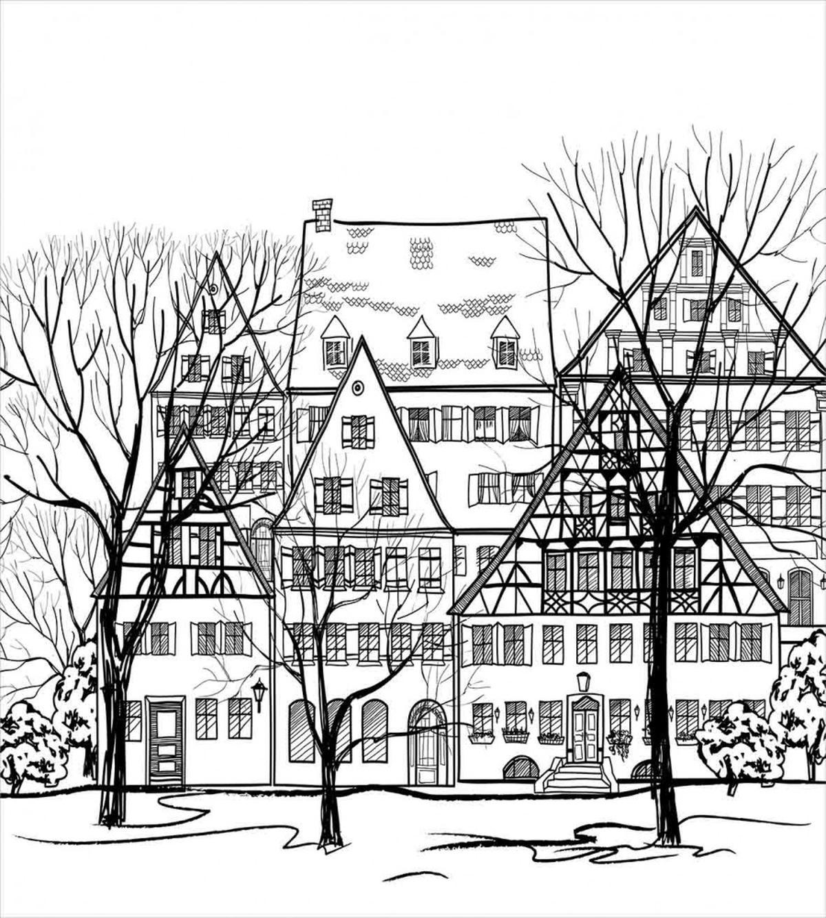 European Town Street — Pattern