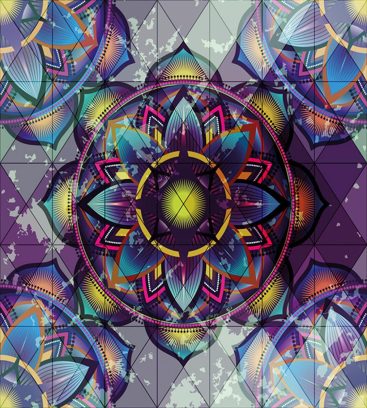 Grunge Futuristic Mandala — Pattern