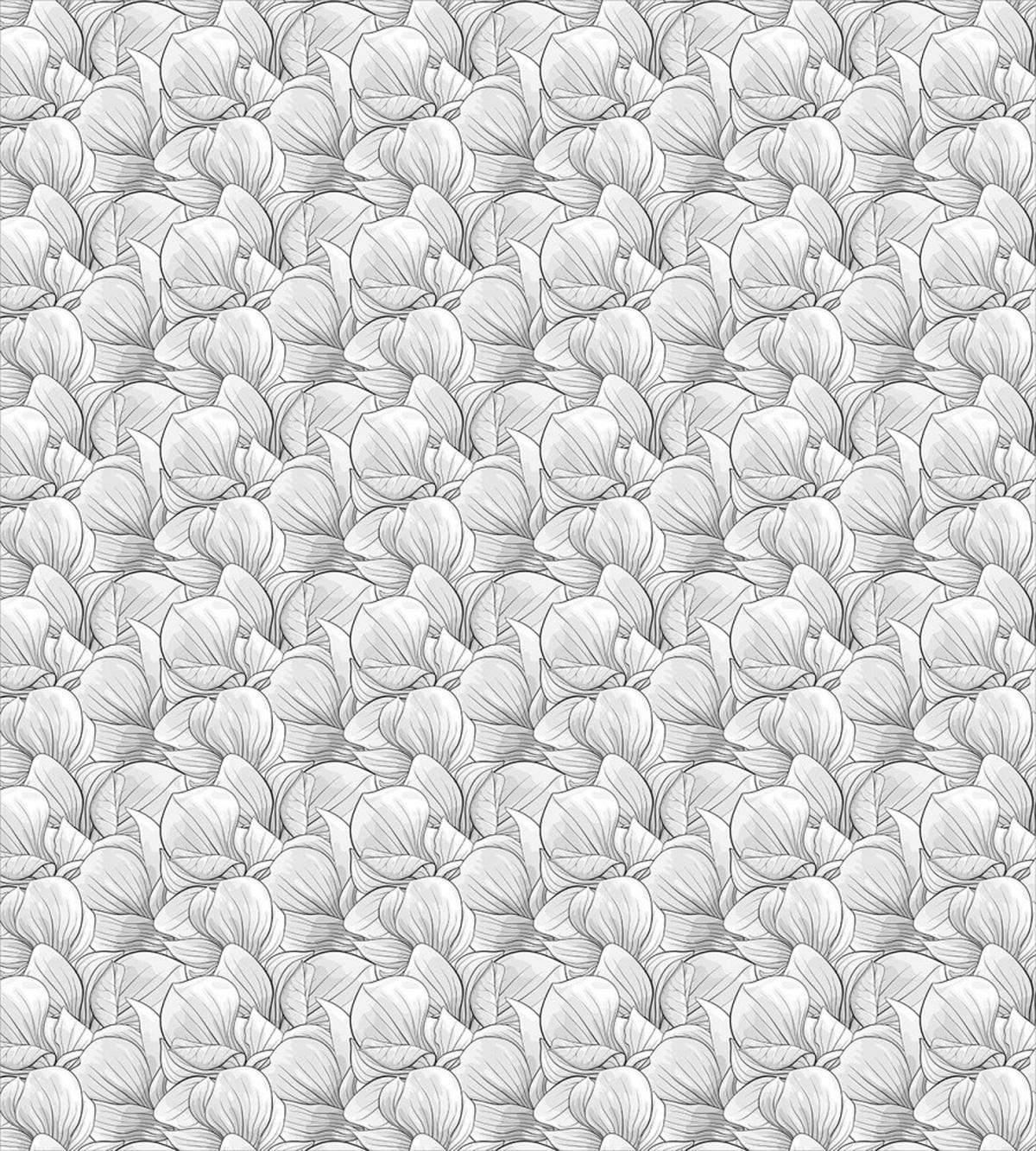 Monochrome Magnolia Petals — Pattern